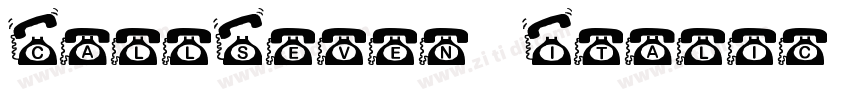 CallSeven Italic字体转换